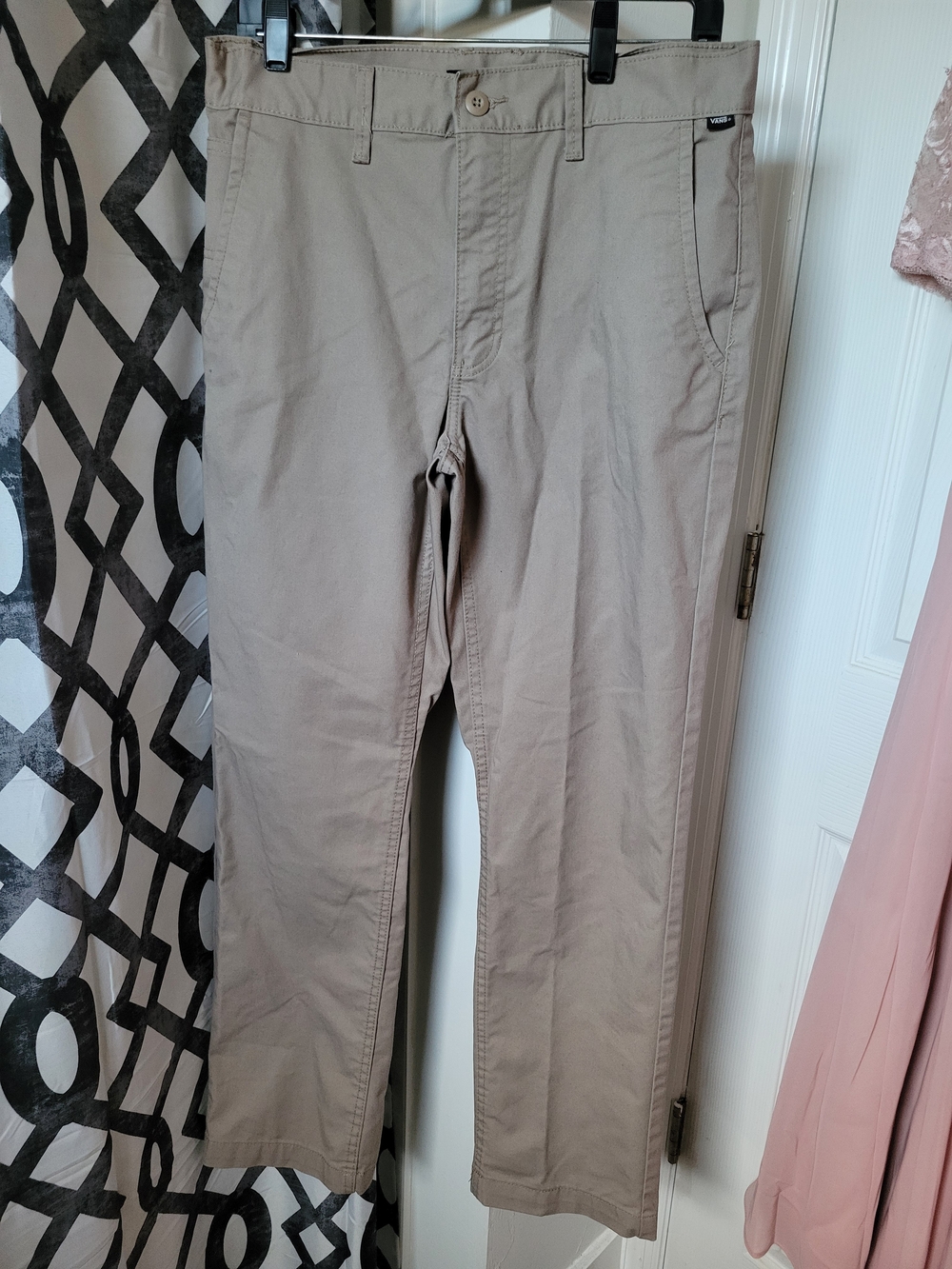 Men's Beige Chino Pants - Casual Straight Fit